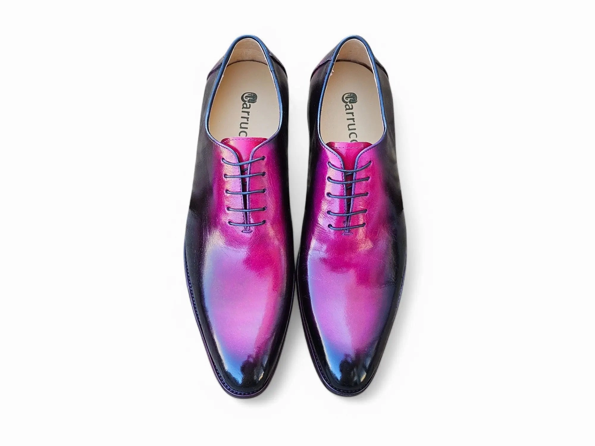 Burnished Two Tone Wholecut Oxford Oxfords With Socks