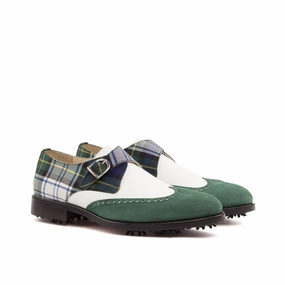 Brogues Vs Loafers Calf Leather, Tartan, & Suede Single Monk Golf Shoes