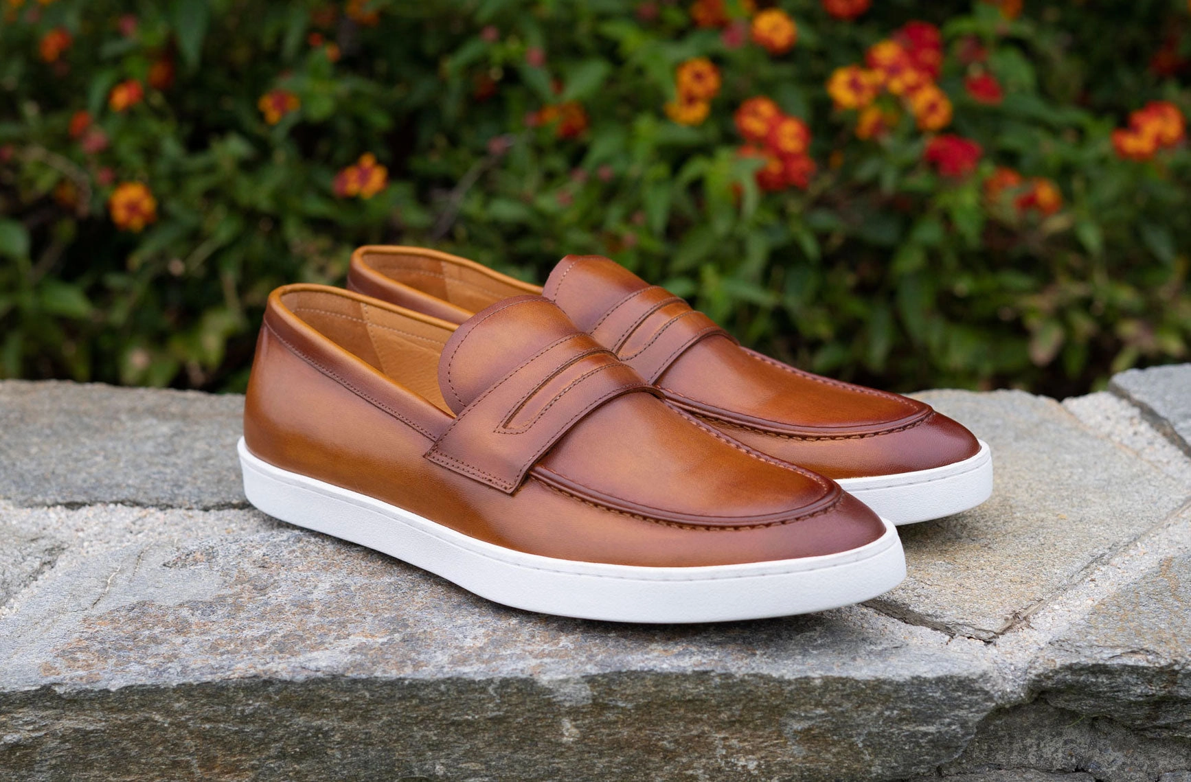 Calfskin Slip On Loafer Cognac Fmf Slip On