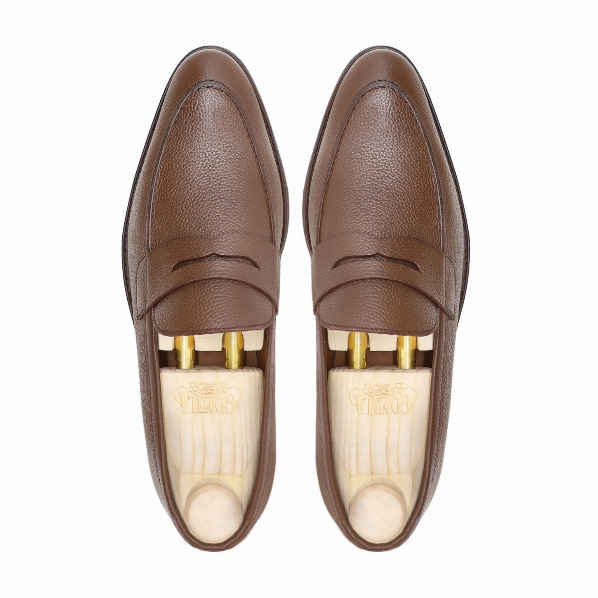 Vintage Cole Haan Loafers Campania - Men's Brown Pebble Grain Leather Loafer