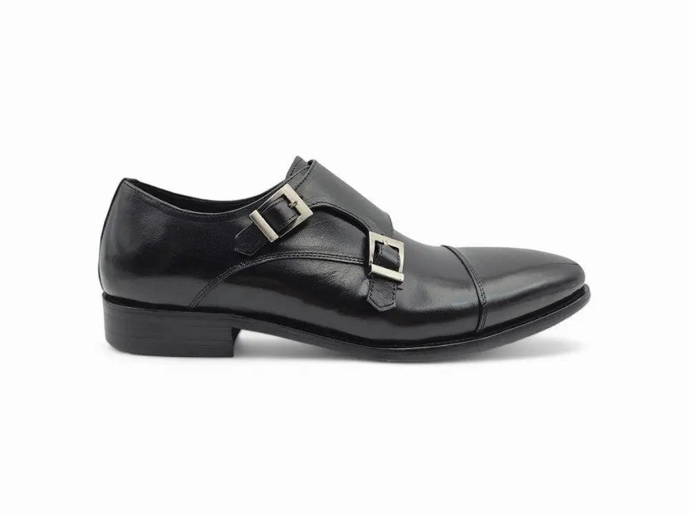 Cap Toe Double Monk Strap Shoe Kingsman Oxfords