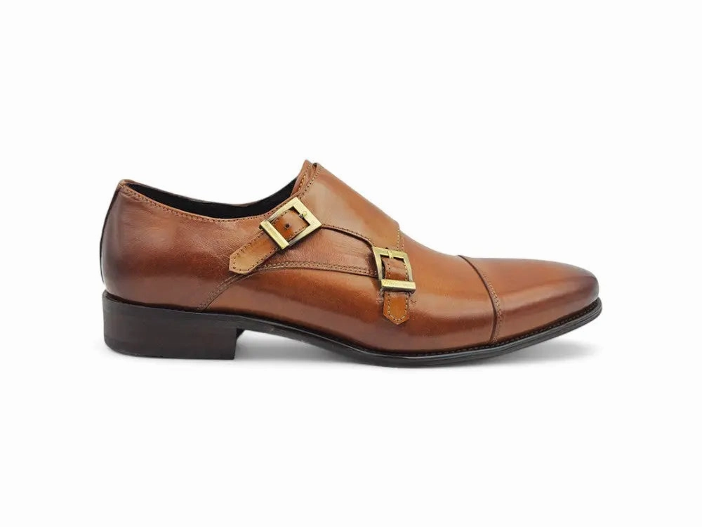 Cap Toe Double Monk Strap Shoe Dries Van Noten Brogues