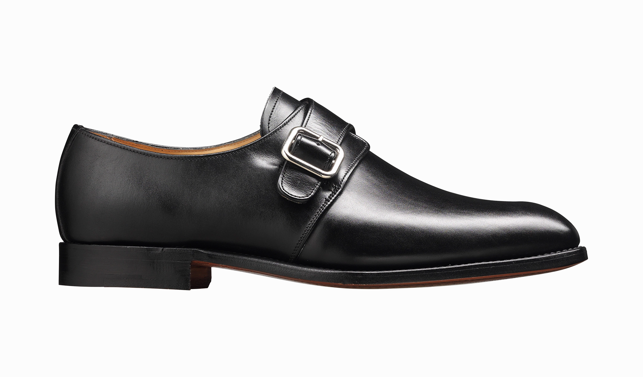Mens Black Brogue Shoes Cardiff - Black Calf