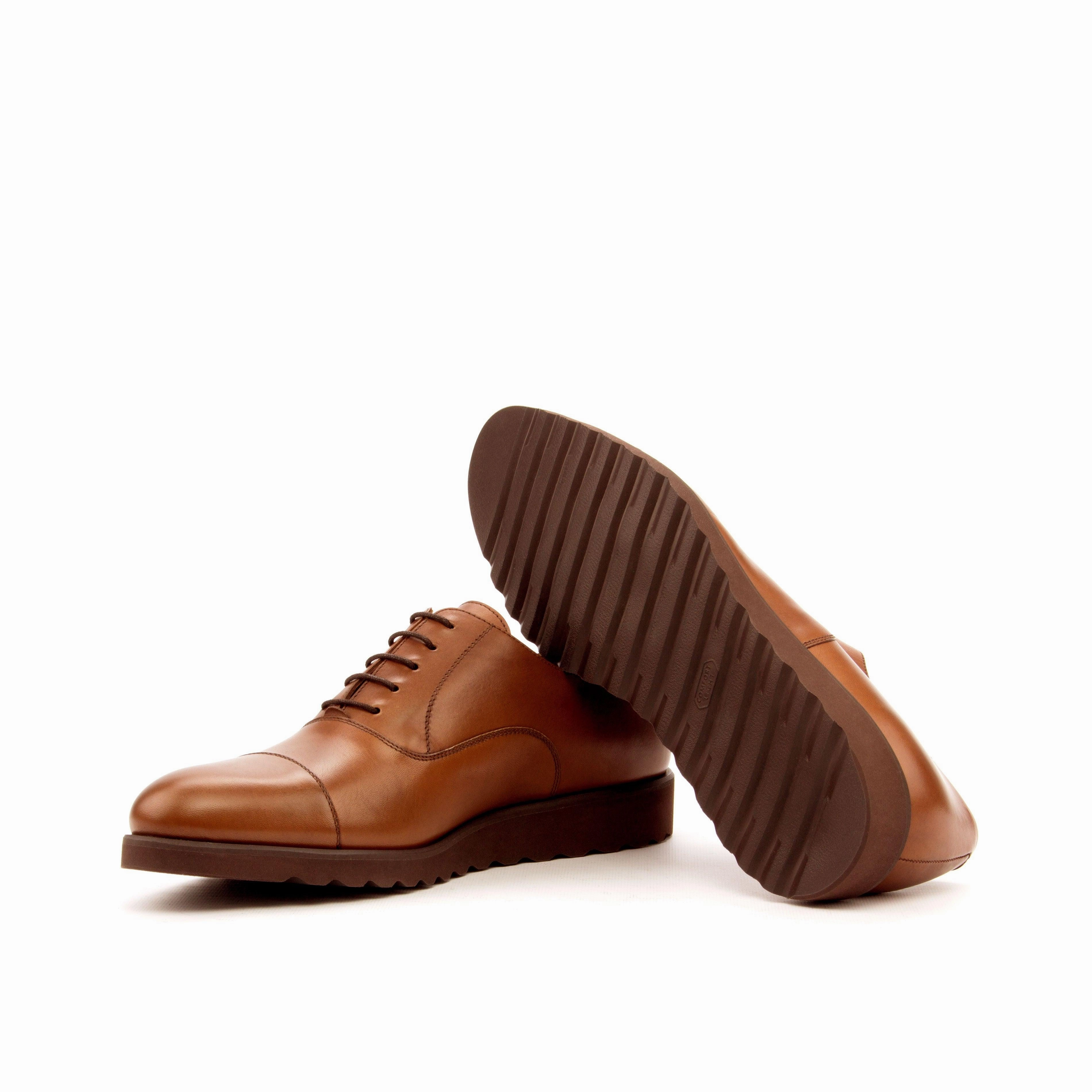 Casual Brown Leather Oxford Shoes Oxfords