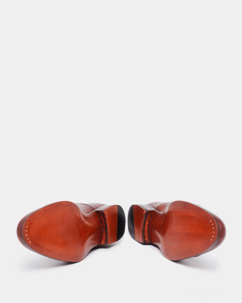 Museum Cognac Double Monk Strap Dress Shoe Oxfords Derbies And Brogues