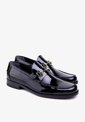 Ceremony Loafer Men's Black Glossy Patent Leather Shoe Light In The Loafers