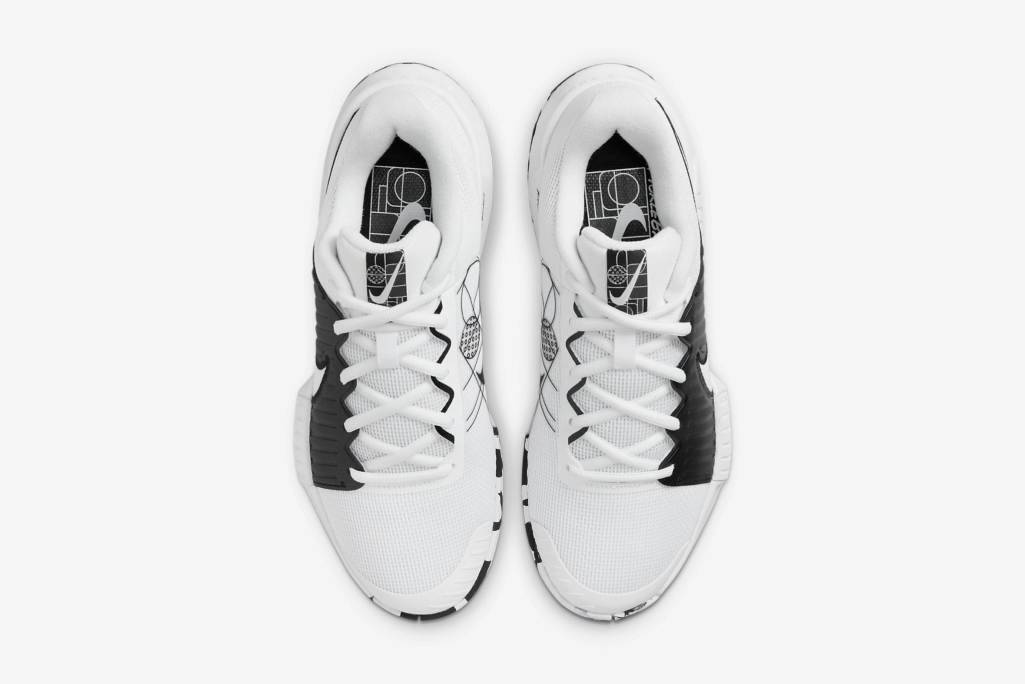 Nike "Zoom Challenge PB" W - White / Black Tennis Shoes Wide Width