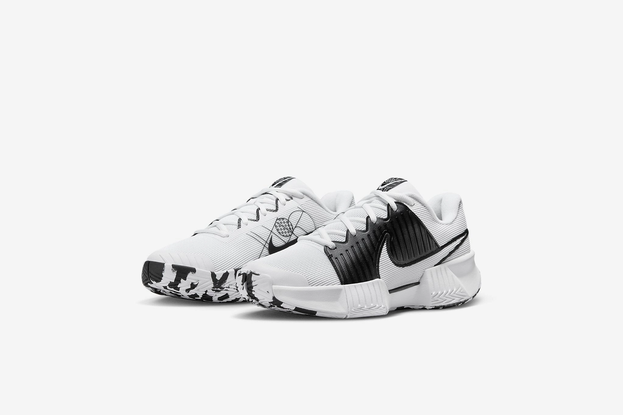 Nike "Zoom Challenge PB" W - White / Black Glue Tennis Shoes