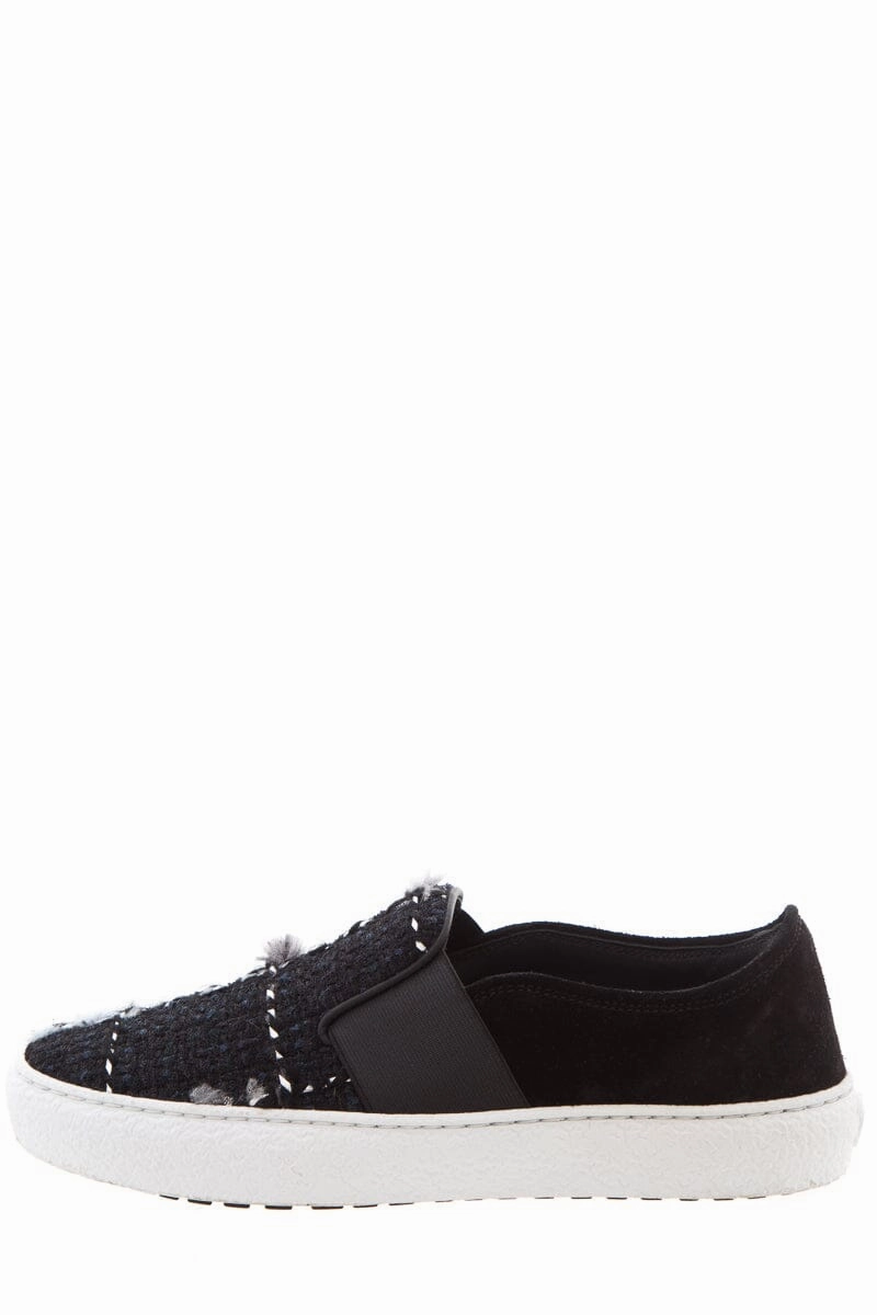 Chanel 2016 Fall/Winter Black Slip On Sneakers SZ 35 Clarks Slip On Sandals