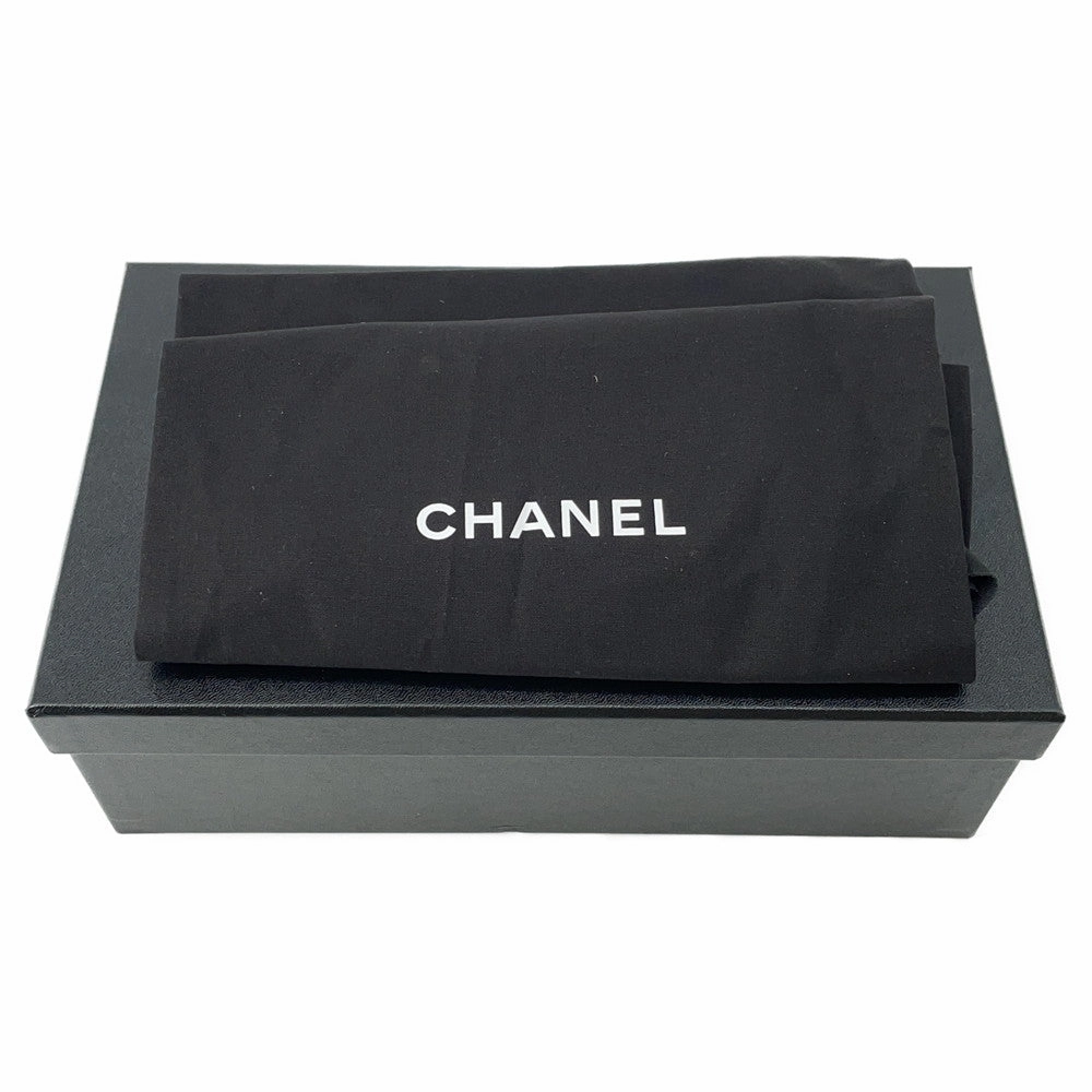 CHANEL CC Logo espadrilles Gray/BlackG39028 Canvas Leather Size 38C Best Dress Shoes For Business Casual