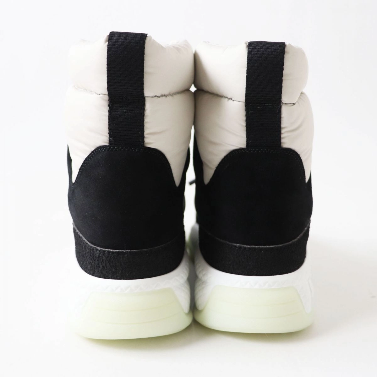 Baby Snow Boots Chanel COCO Mark Snow Boots Nylon Suede Black Gray