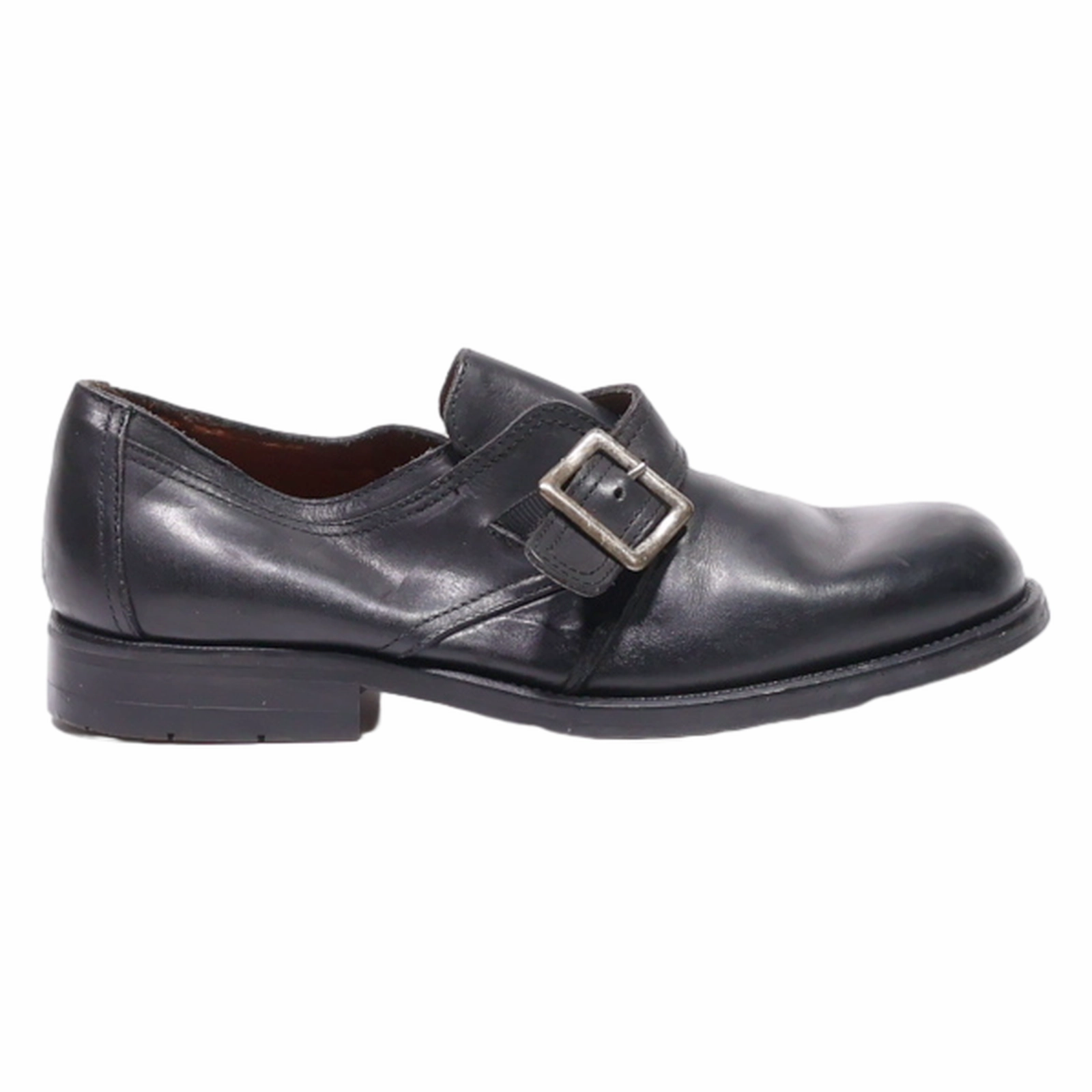 Desert Brogues MINELLI Monk Shoes Black Leather Mens UK 7