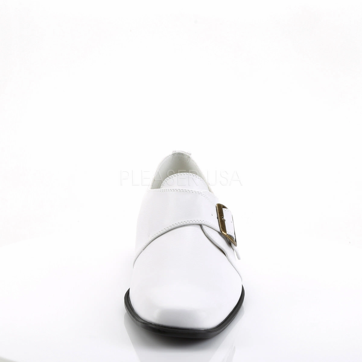 Dress With Loafers Men's White Pu Costume Loafer Gangster Shoes