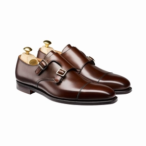 Tuk Mary Jane Brogue Lowndes Dark Brown Burnished Calf