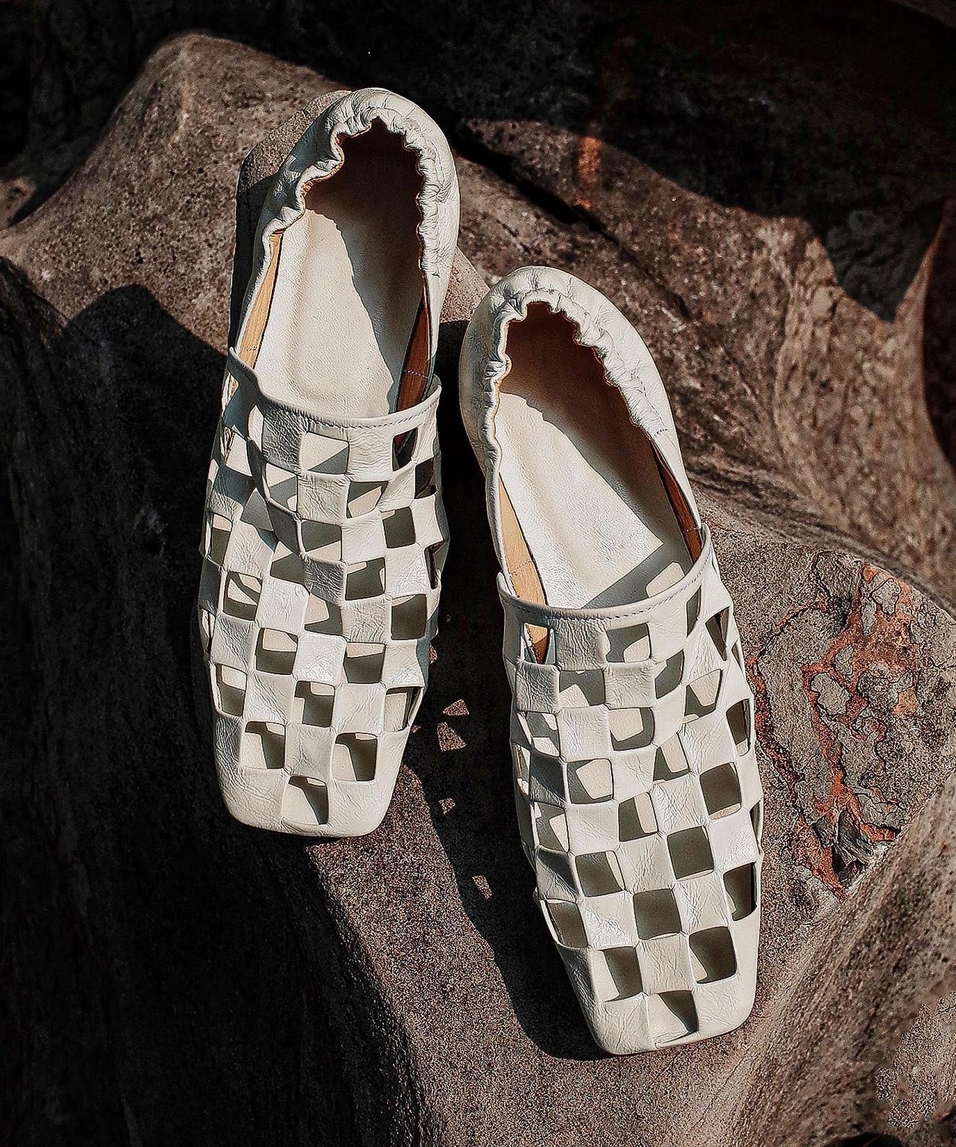 Shoes Leather Loafer Cowhide Out Splicing Fashion Black Hollow Ralph Lauren Shoes Loafers