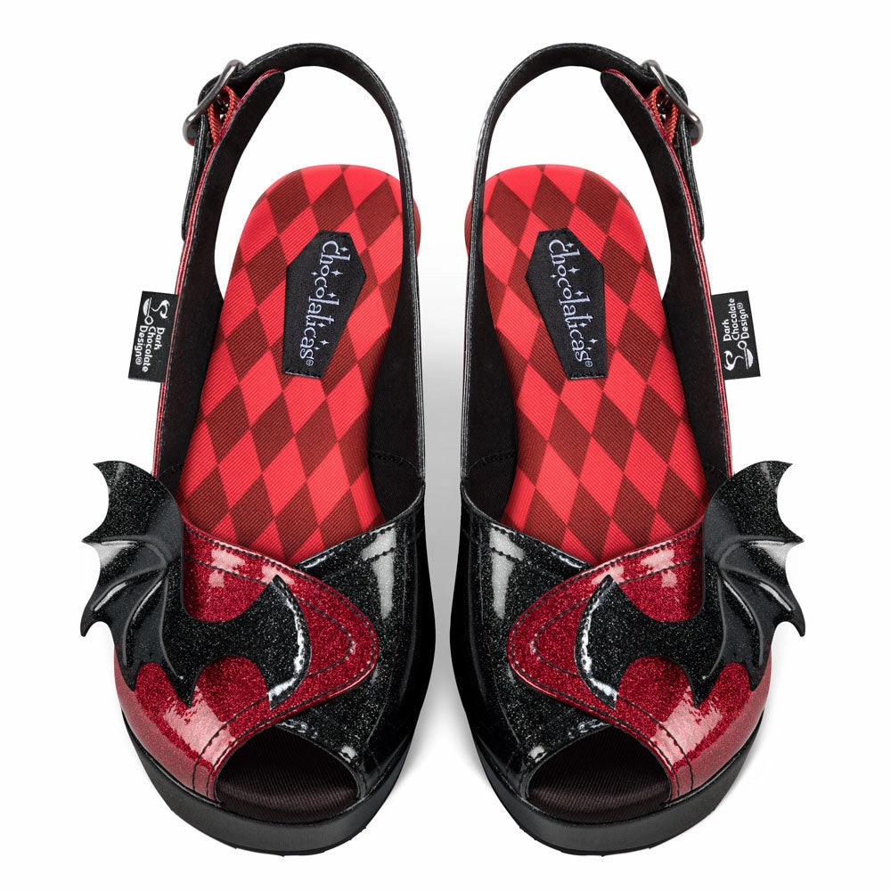 Woven Suede Mary Janes Shoes Chocolaticas Scarlet Women's Sandal