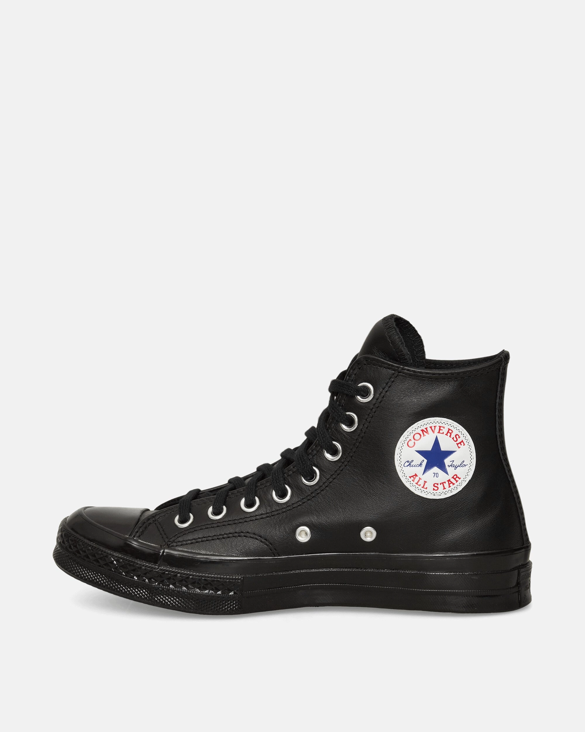 Chuck 70 Leather Sneakers Black / Black Basketball Shoes Under $60