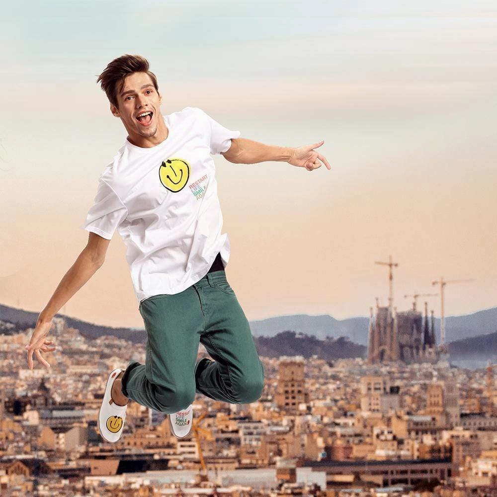 Smiley Canvas Converse Chuck Taylor Day All Star High Top Casual Shoes