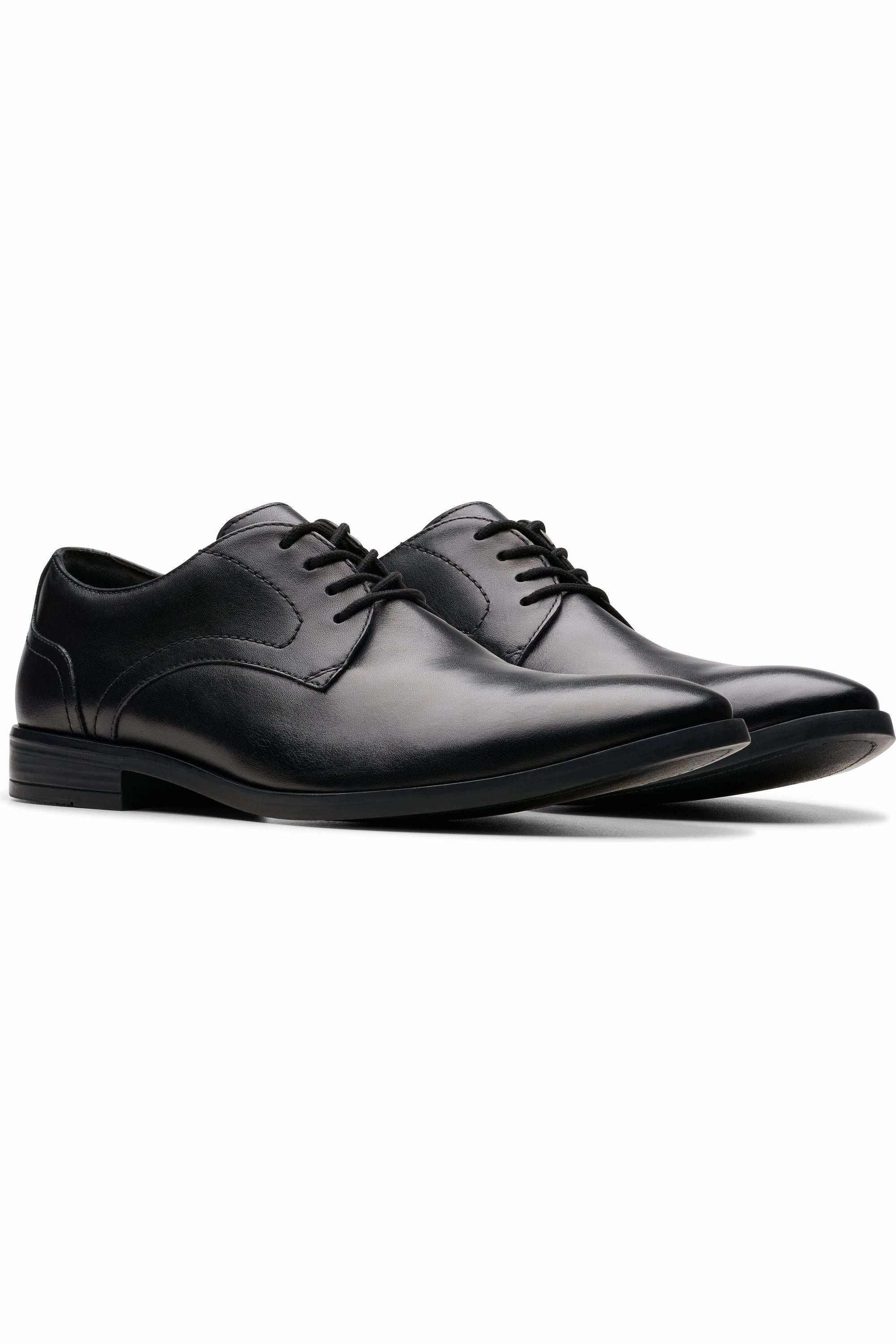Lace Up Shoes Formal Clarks Brandon Lace in Black Leather