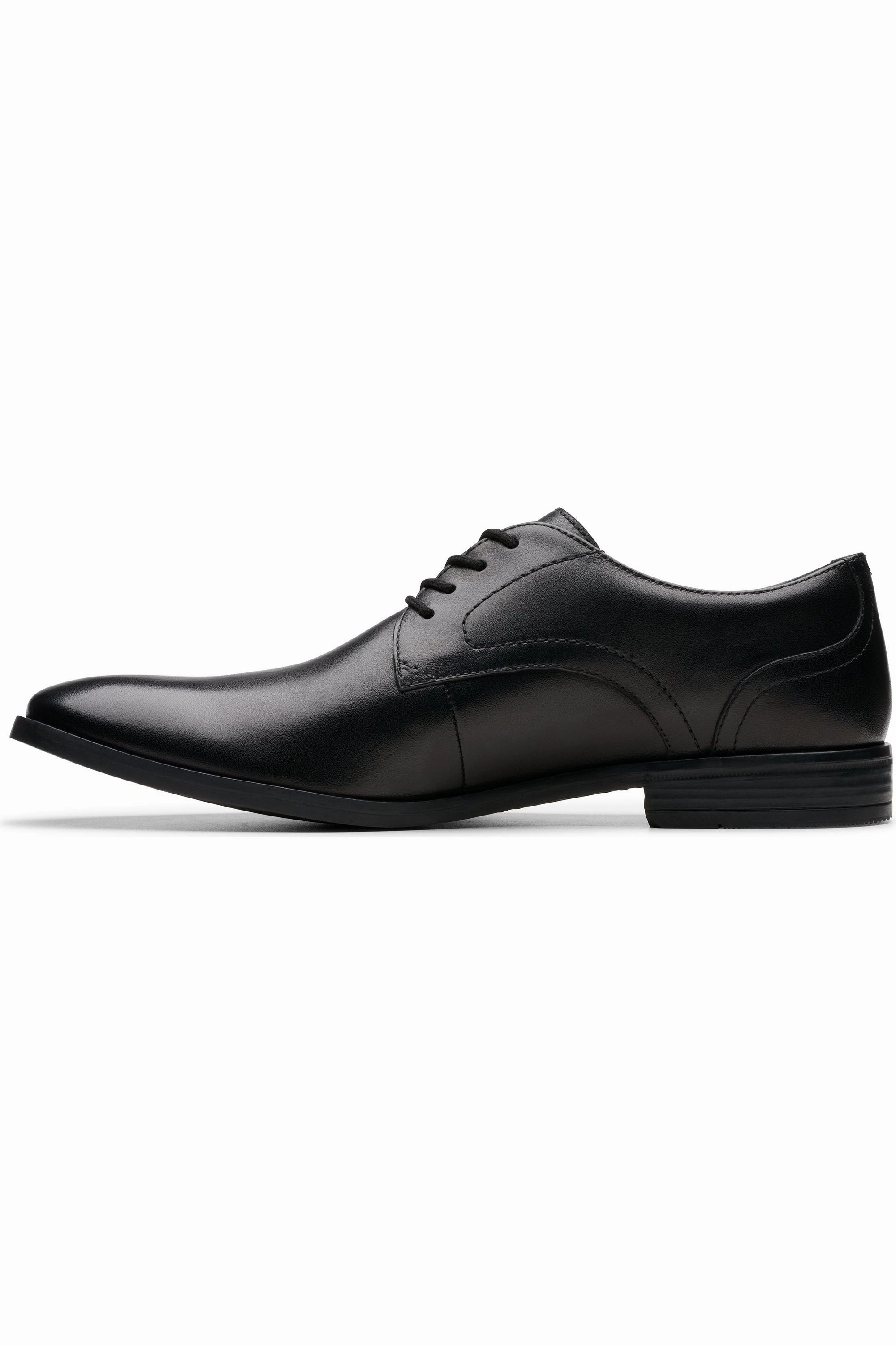 Clarks Brandon Lace in Black Leather Walk London Derby Shoes