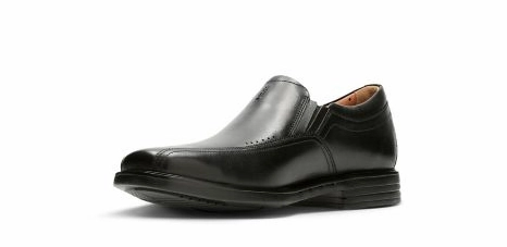 Clarks Un Sheridan Go Black Plain Loafers