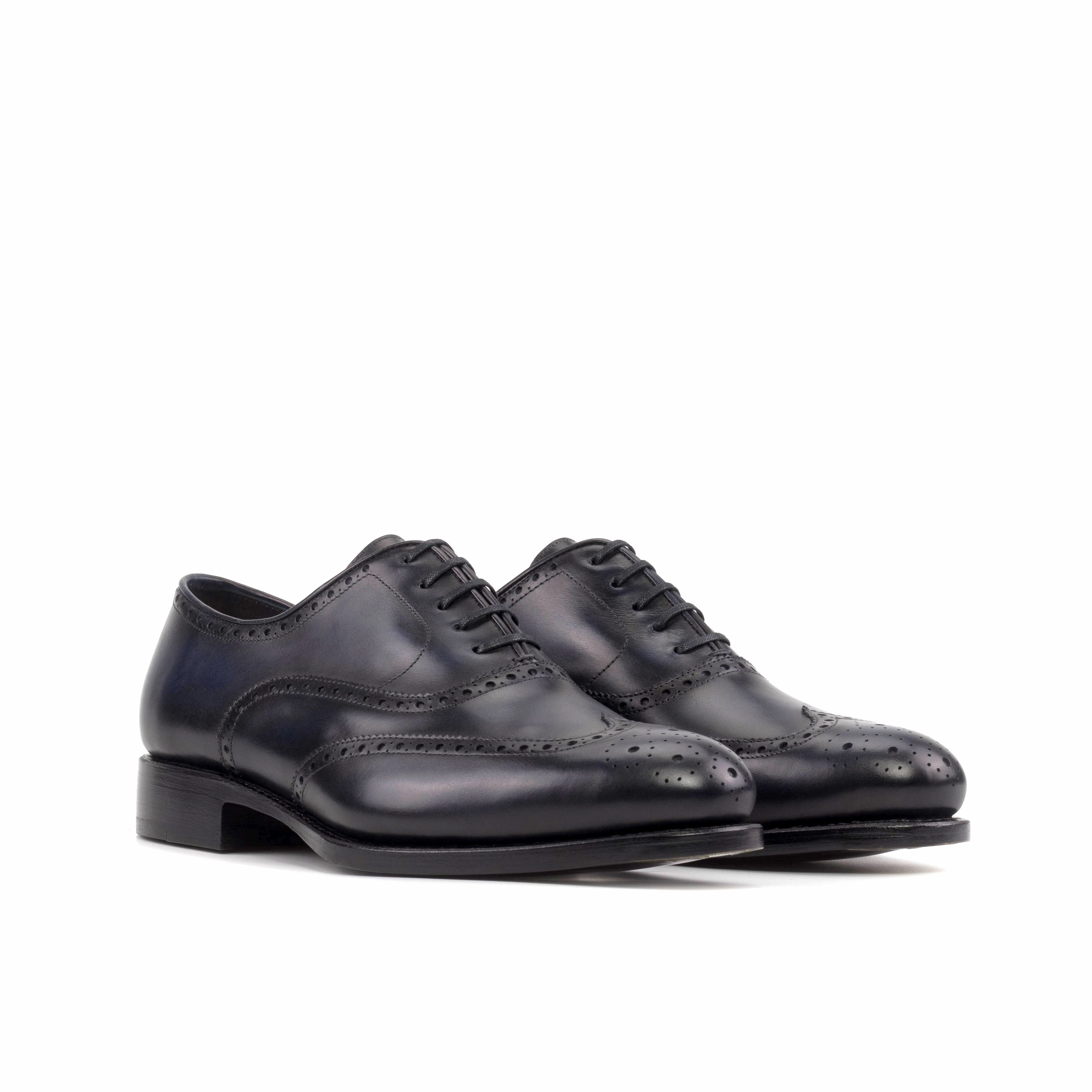 Paolo Vandini Brogues Navy Blue Wingtip Brogue Shoes