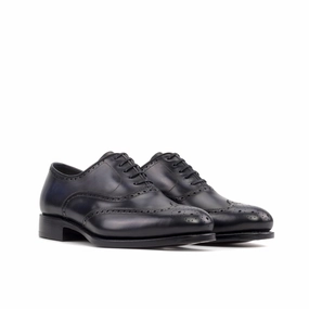 Navy Blue Wingtip Brogue Shoes Brogues Uk