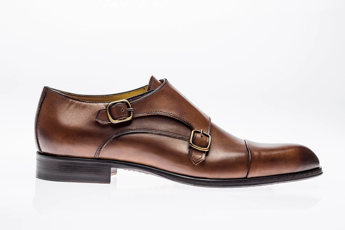 TEATRIZ DOUBLE MONK COGNAC (W) Brogue Boot