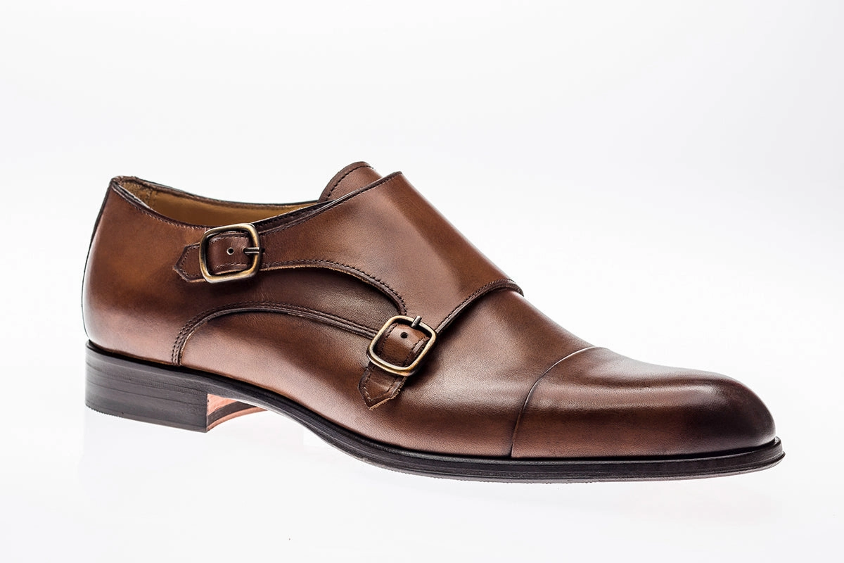 TEATRIZ DOUBLE MONK COGNAC (W) Brogan Loafer