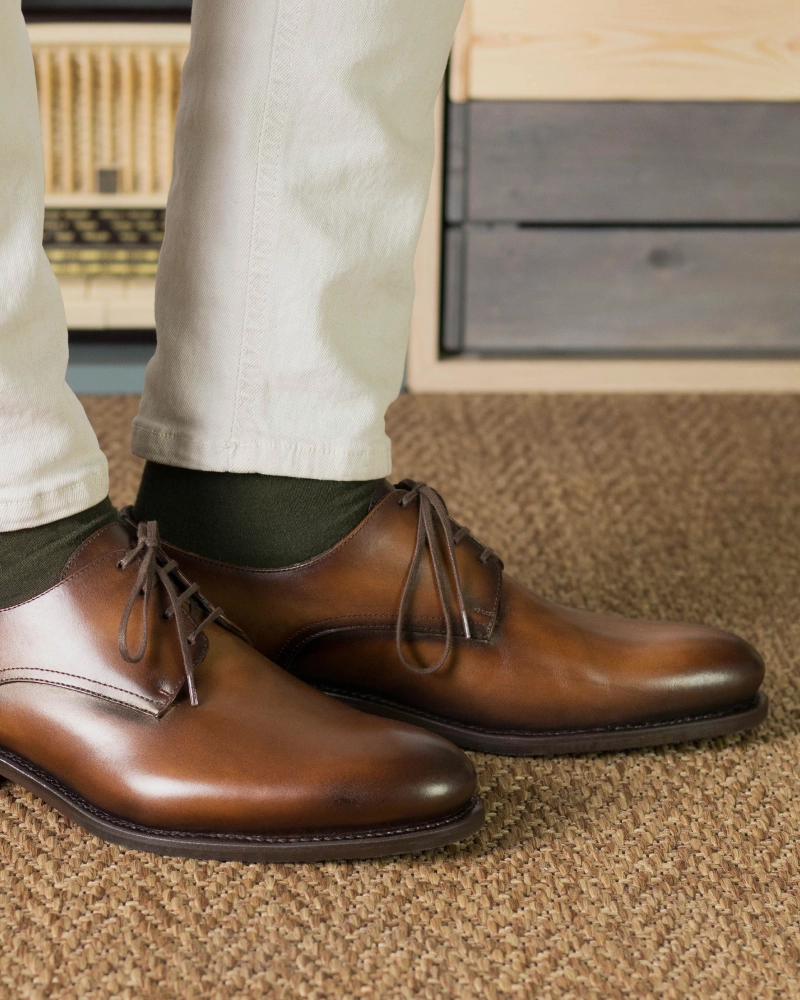 Mcfly Lace Up Shoes Marco Derby in Brown Calf