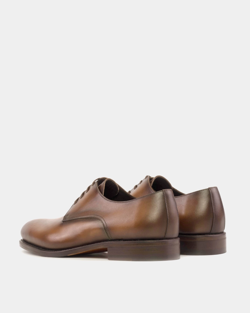 Marco Derby in Brown Calf Elphie Lace-up Ballet Shoe