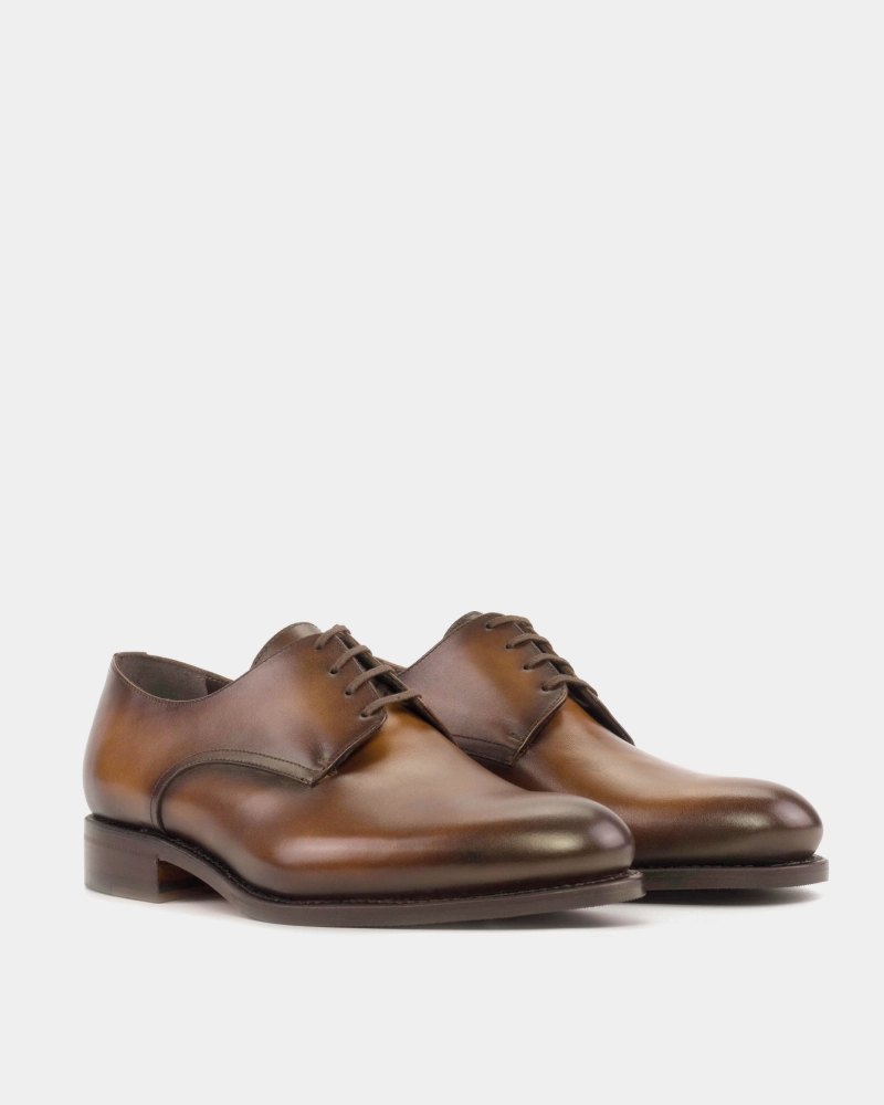 Marco Derby in Brown Calf If The Shoe Fits Lace It Up Quote