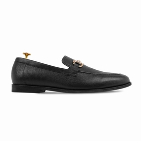 Coach Loafers Leah Bucharest - Men's Black Pebble Grain Leather Loafer