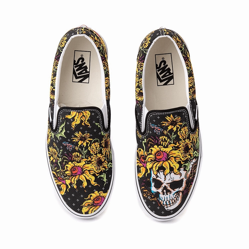 Slip On Vans Women [VN0A5AO8640] Beauty Skull Classic Unisex Slip-On