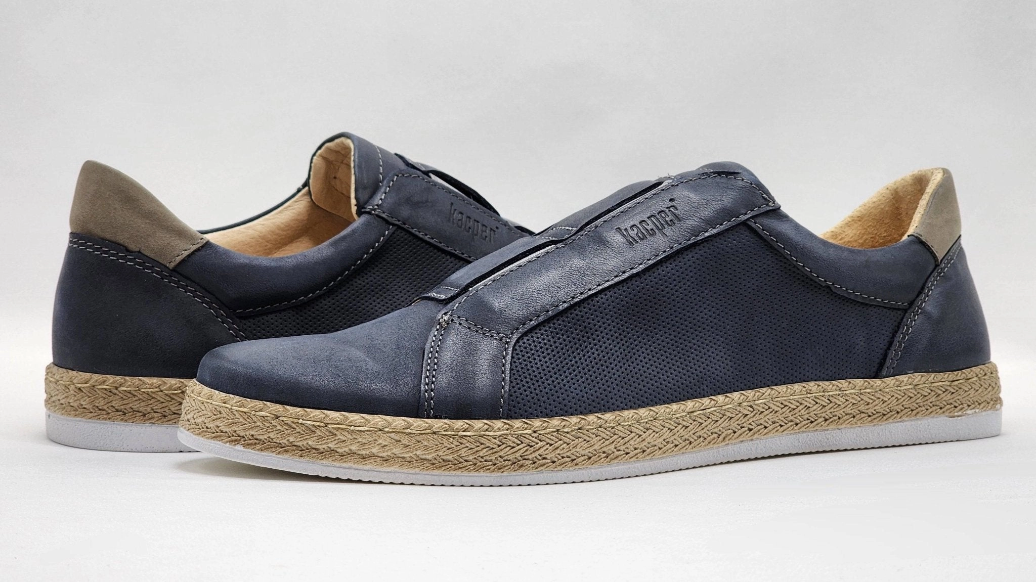 Women's Lifestyle Slip-On Leather Sneakers - Navy Best Steel Toe Slip On Boots