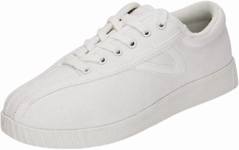 Tretorn Men's Nylite Canvas Sneakers - WHITE/WHITE Navy Tennis Shoes