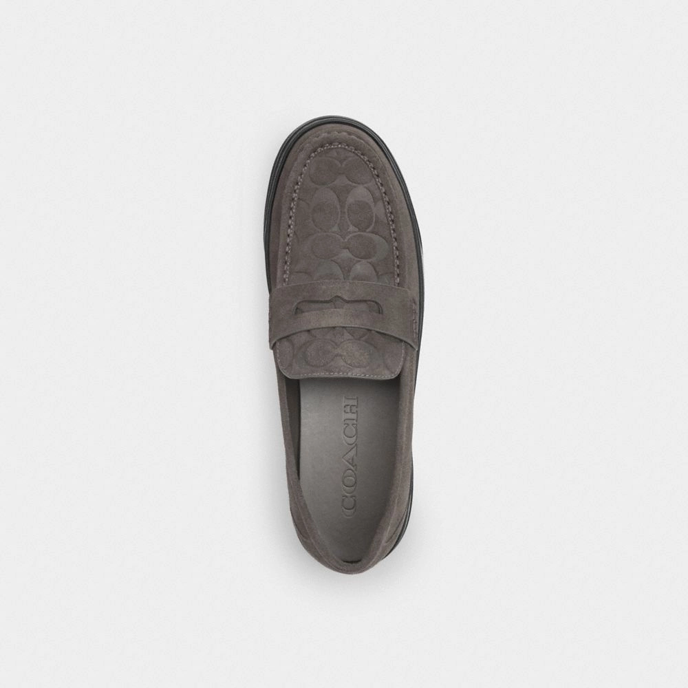 Abeo Loafers Coach Hybrid Loafer With Signature Print Charcoal