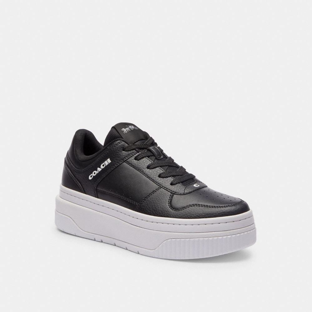 Savvy Shoes Mary Jane Coach Platform Sneaker Black