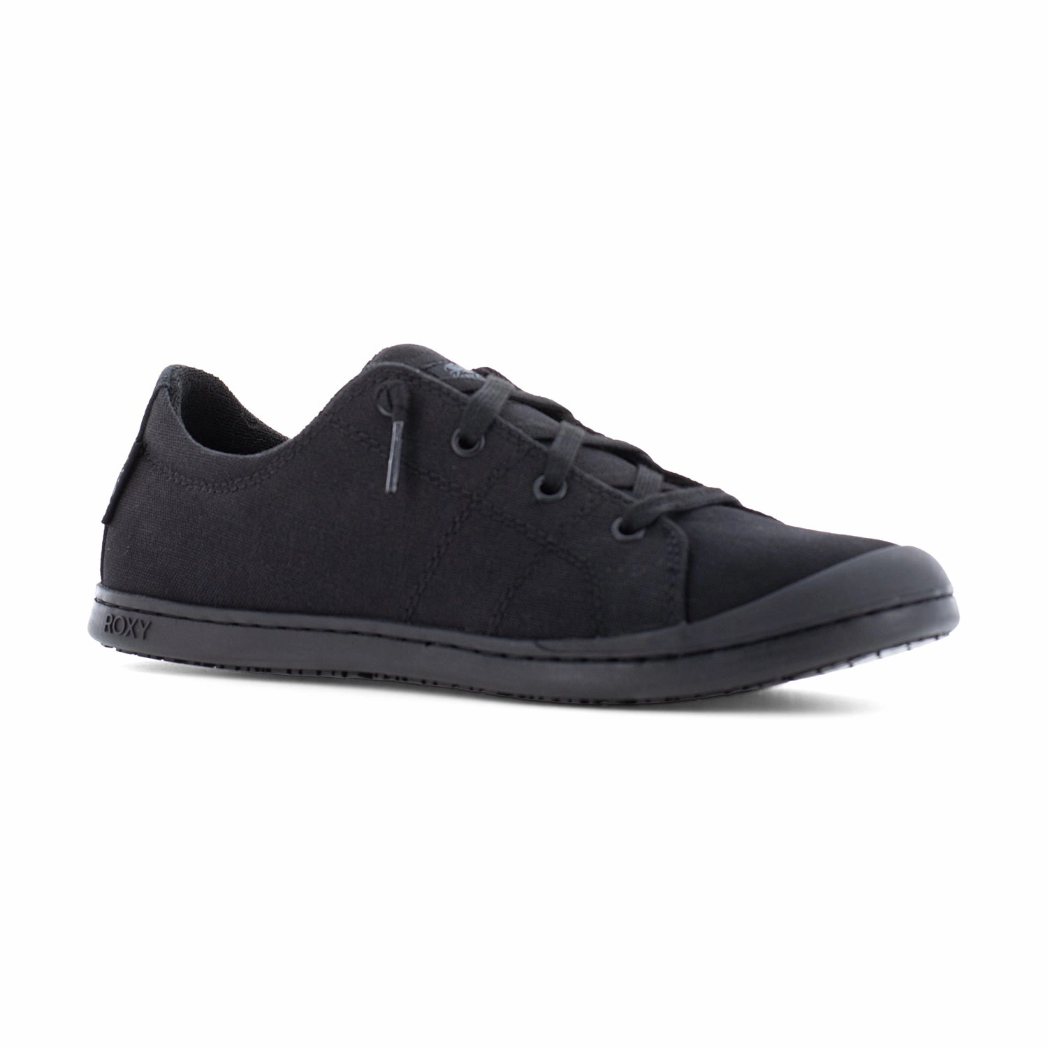 Two Tone Casual Shoes Roxy at Work Womens Bayshore Lifestyle Black Canvas Work Shoes 8 W