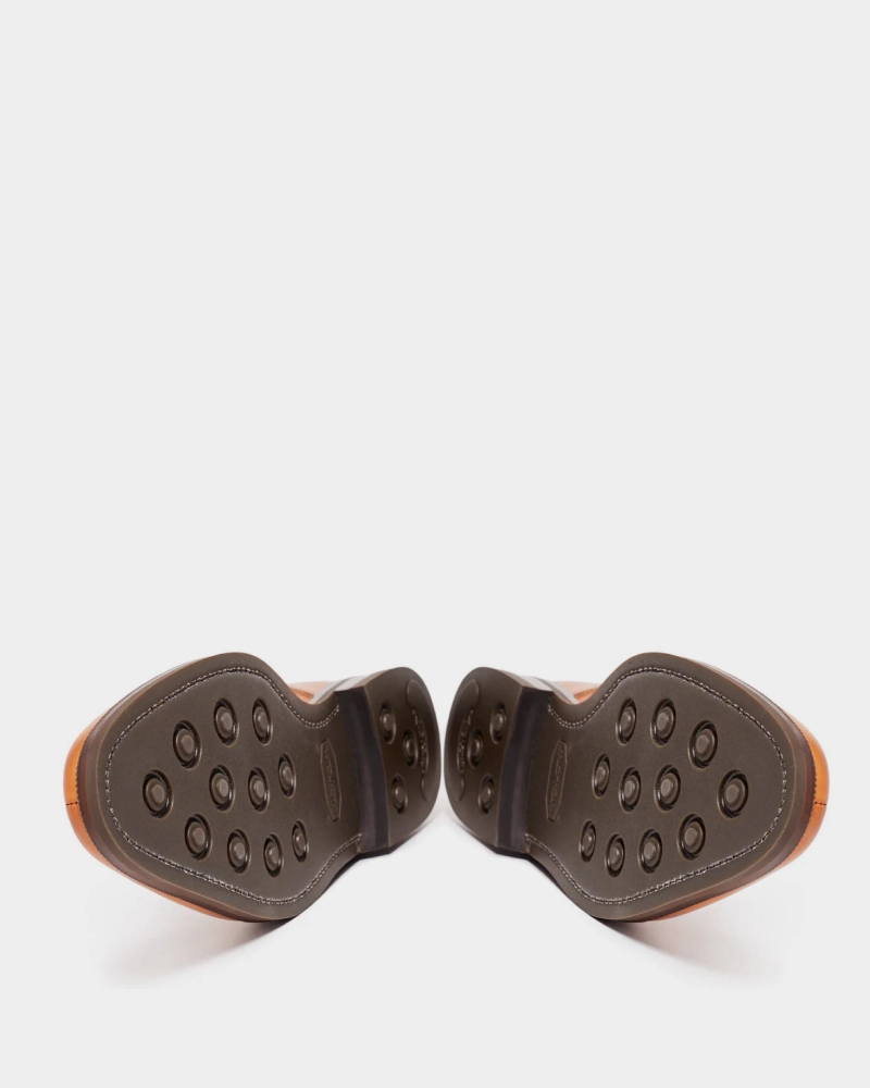 Derby Shoes Streetwear Cognac Calf Norwegian Split Toe Shoe