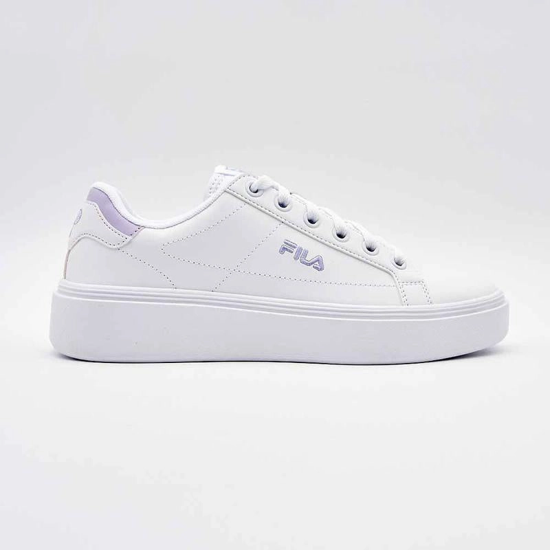 Packable Tennis Shoes FILA Court Plumpy Ladies Sneaker - White / Lilac