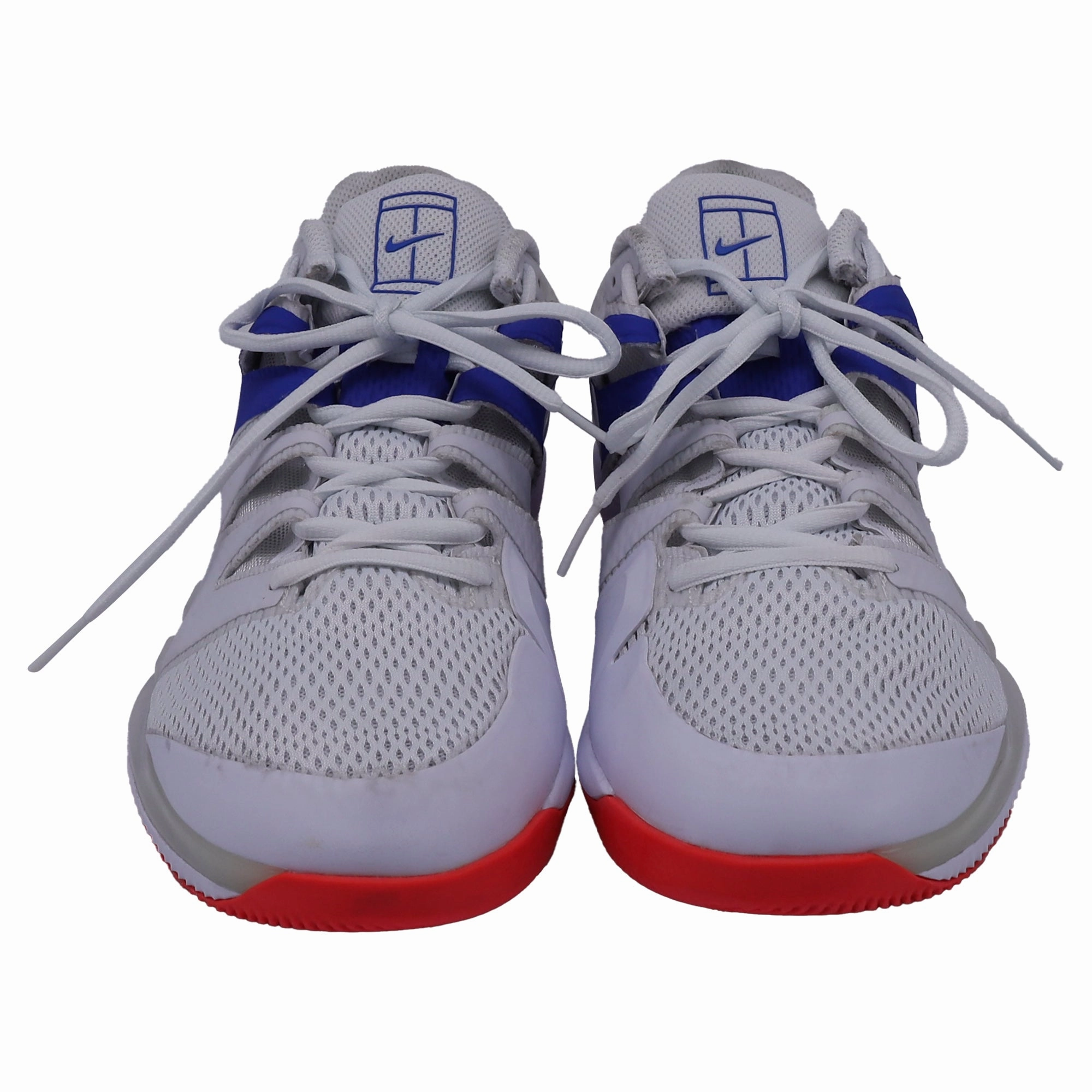 Water Proof Tennis Shoes Nike Court Air Zoom Vapor X Sneakers in White Game Royal Polyester