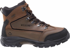 Climbing Shoe Size Guide Wolverine Mens Brown/Black Leather Spencer WP Mid Hiking Boots