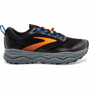 Men's Brooks Caldera 5, Black/Orange/Blue, 9.5 D Medium Eiger Trail Running Shoes