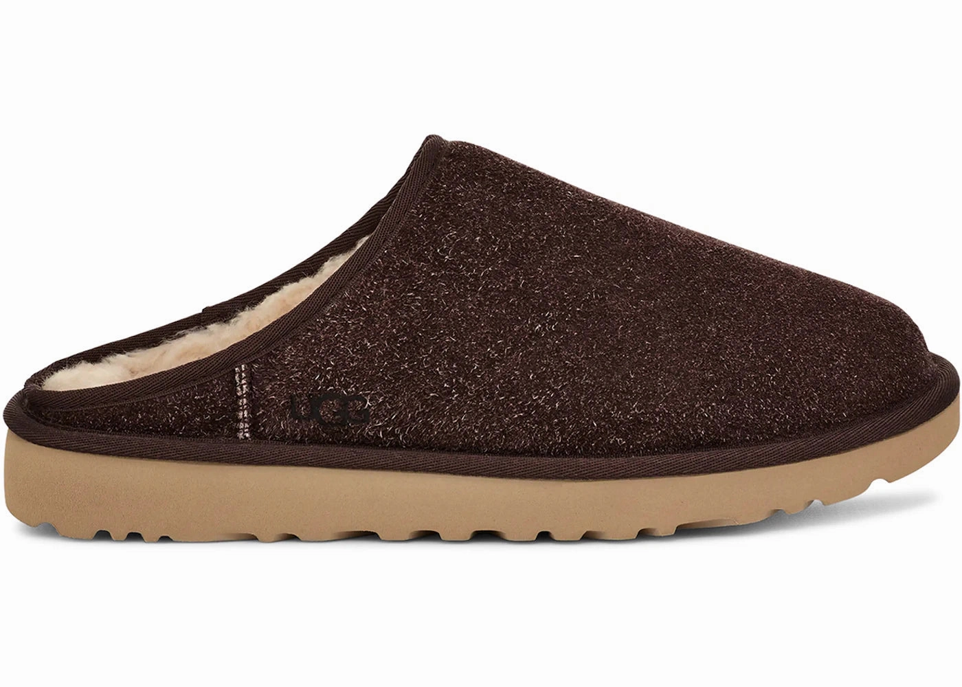 Ugg Classic Slip-On Shaggy Suede Slipper Burnt Cedar Slip On Sandals Memory Foam