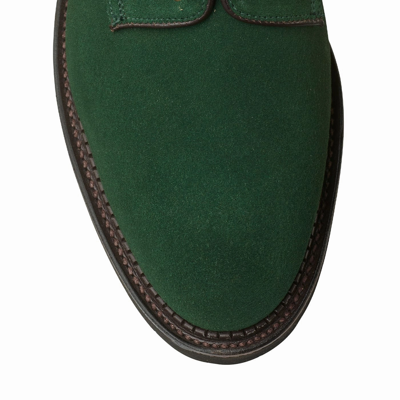 Lace Up Perforated Oxfords Shoes Grasmere Bottle Green Suede