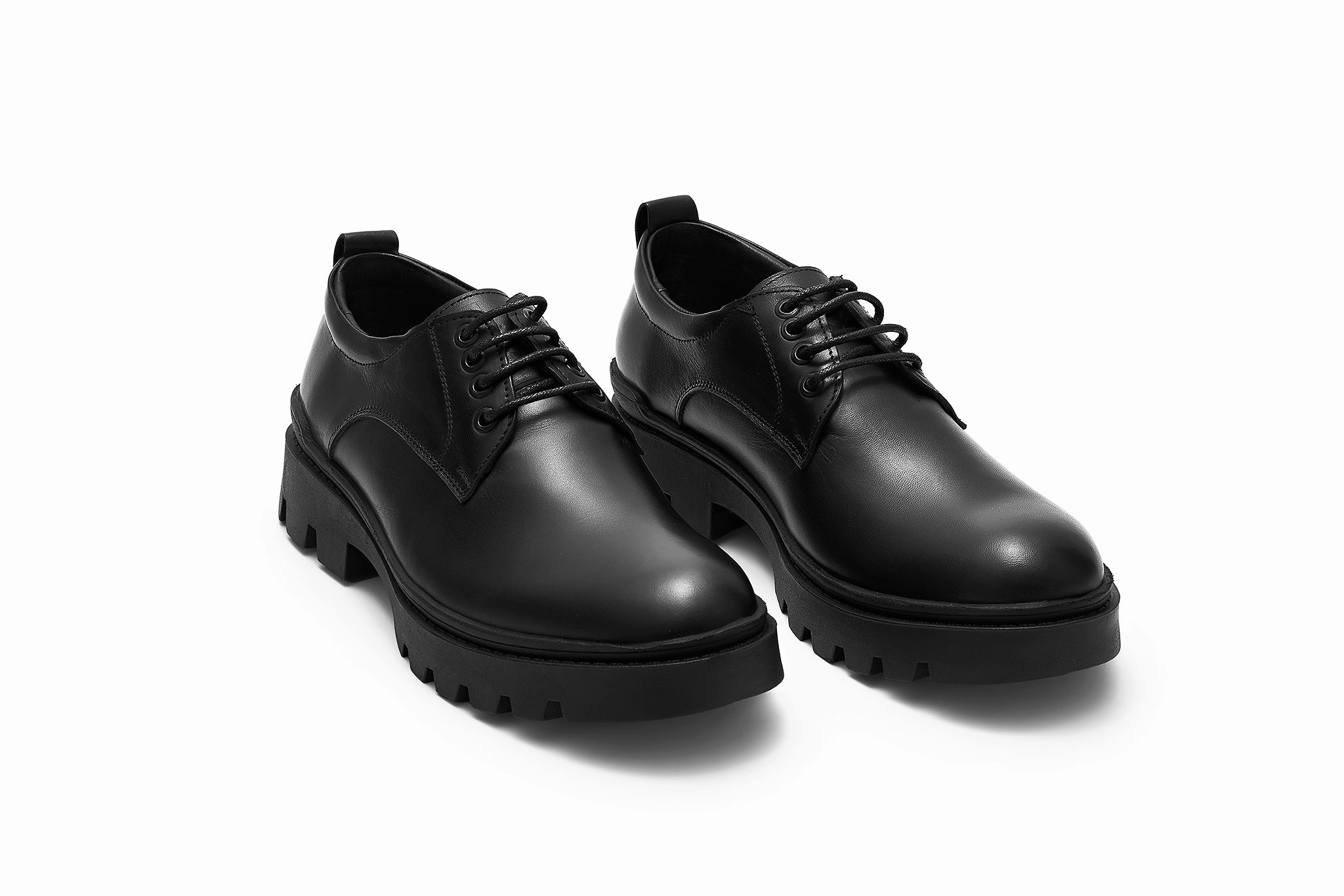 Neo Derby Lace Up Low Heel Shoes