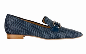 Mdf Bliss Navy Loafers With Baggy Jeans