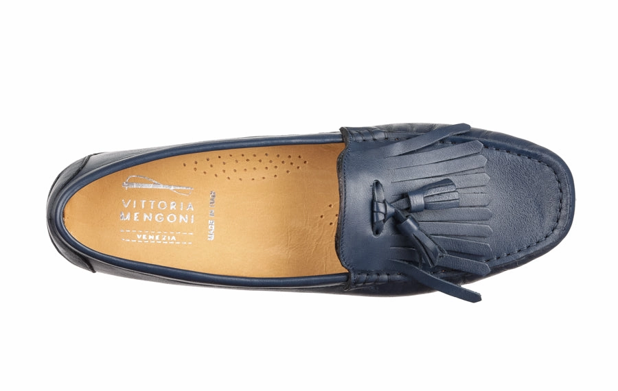 Vm Miranda Navy Navy Leather Loafers