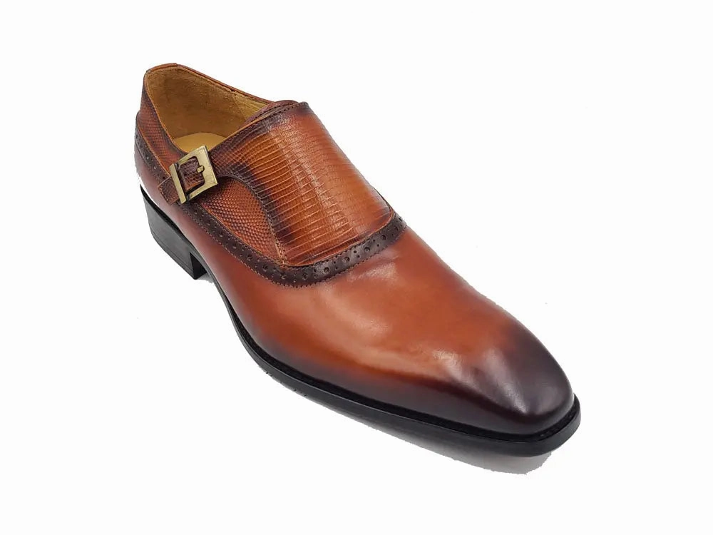 Plain Toe Single Monk Loafer Broggues